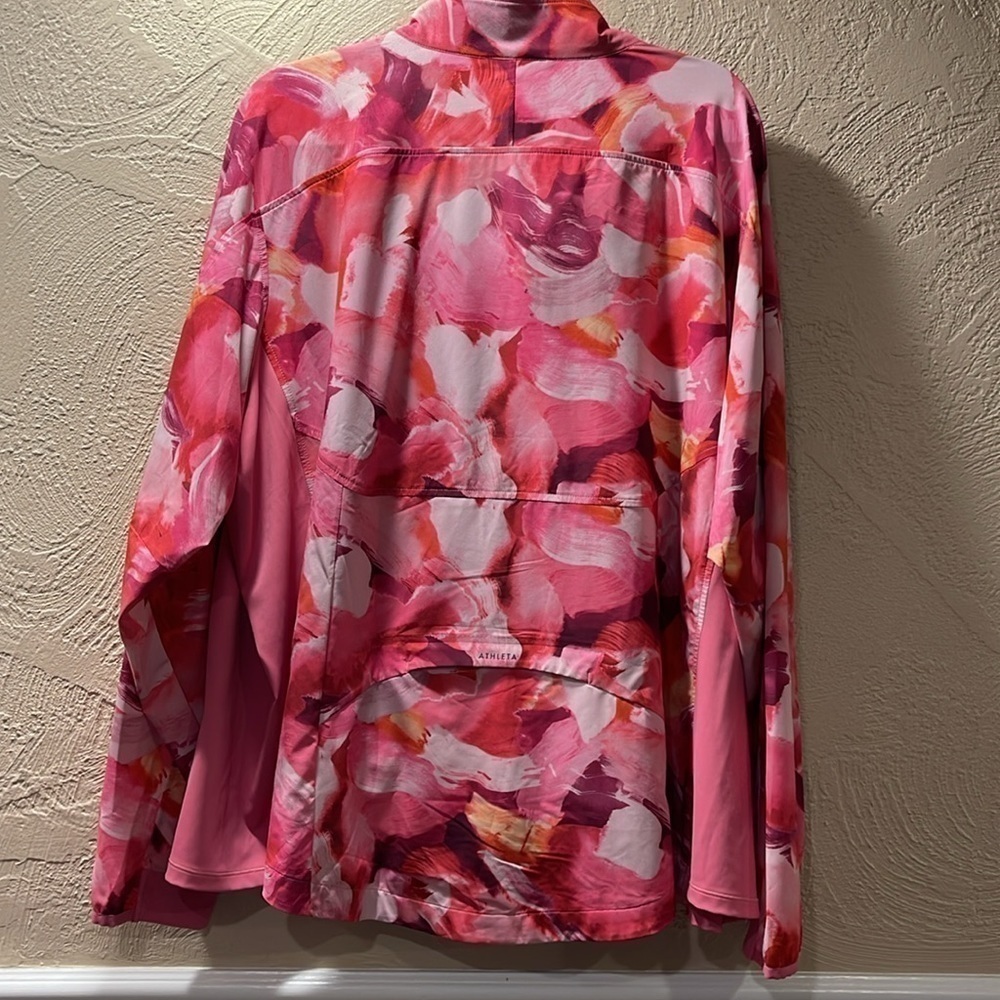 NEW ATHLETA PLUS ENERGY CORAL PINK RUN WITH IT JACKET SIZE 3X or L - Picture 8 of 9